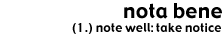 Nota Bene